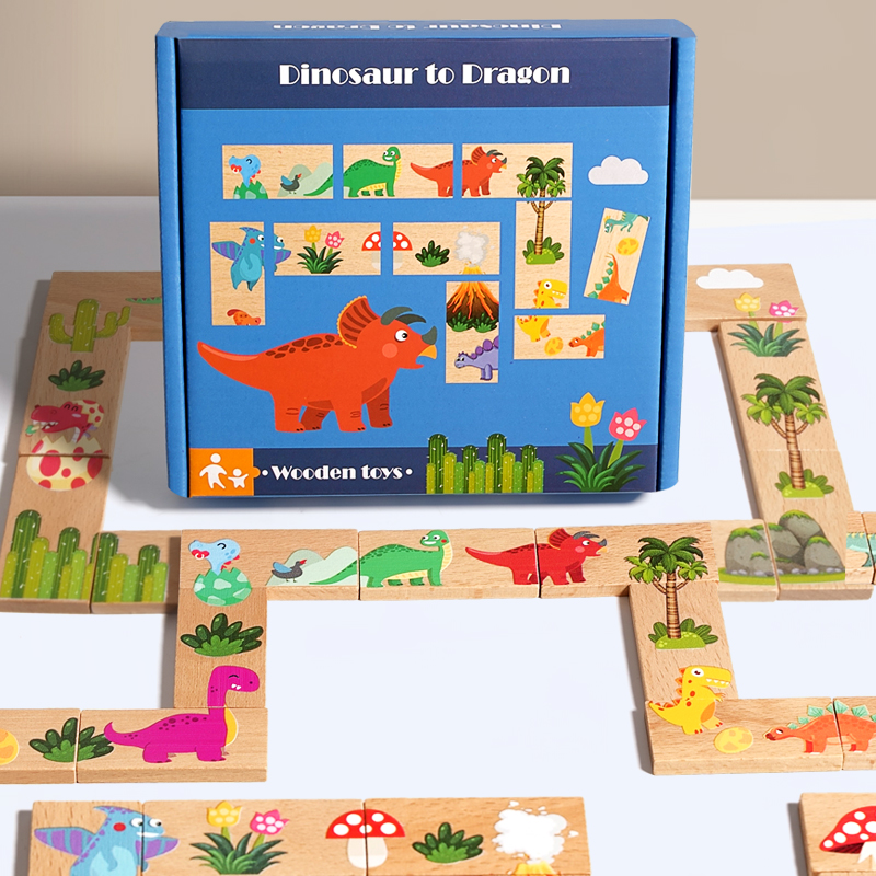 Educational Cartoon For Kids - Drewniane puzzle dla dzieci Cartoon wzór