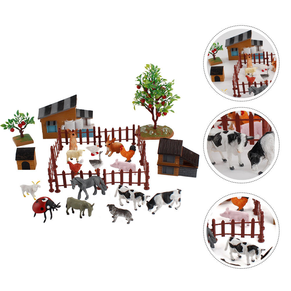 Kid Education - 1 zestaw mini figurek zwierząt gospodarskich,