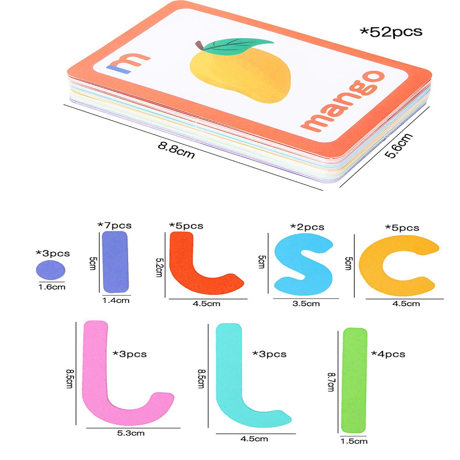Kids Education Words - Karty edukacyjne z alfabetem, zabawki przedszkolne,