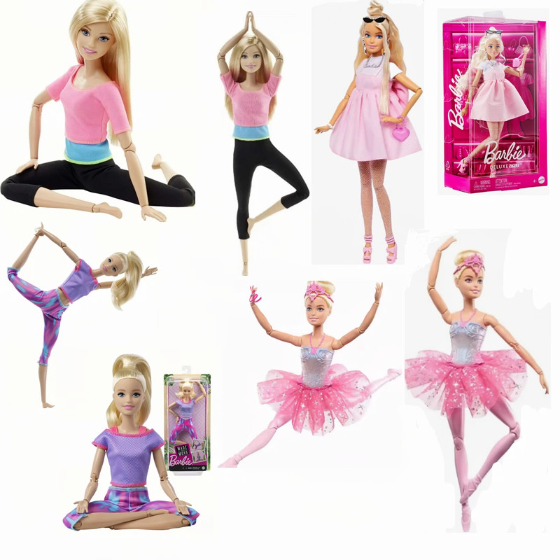 Kids No Education - Autentyczna lalka Barbie z pozycjami jogi,