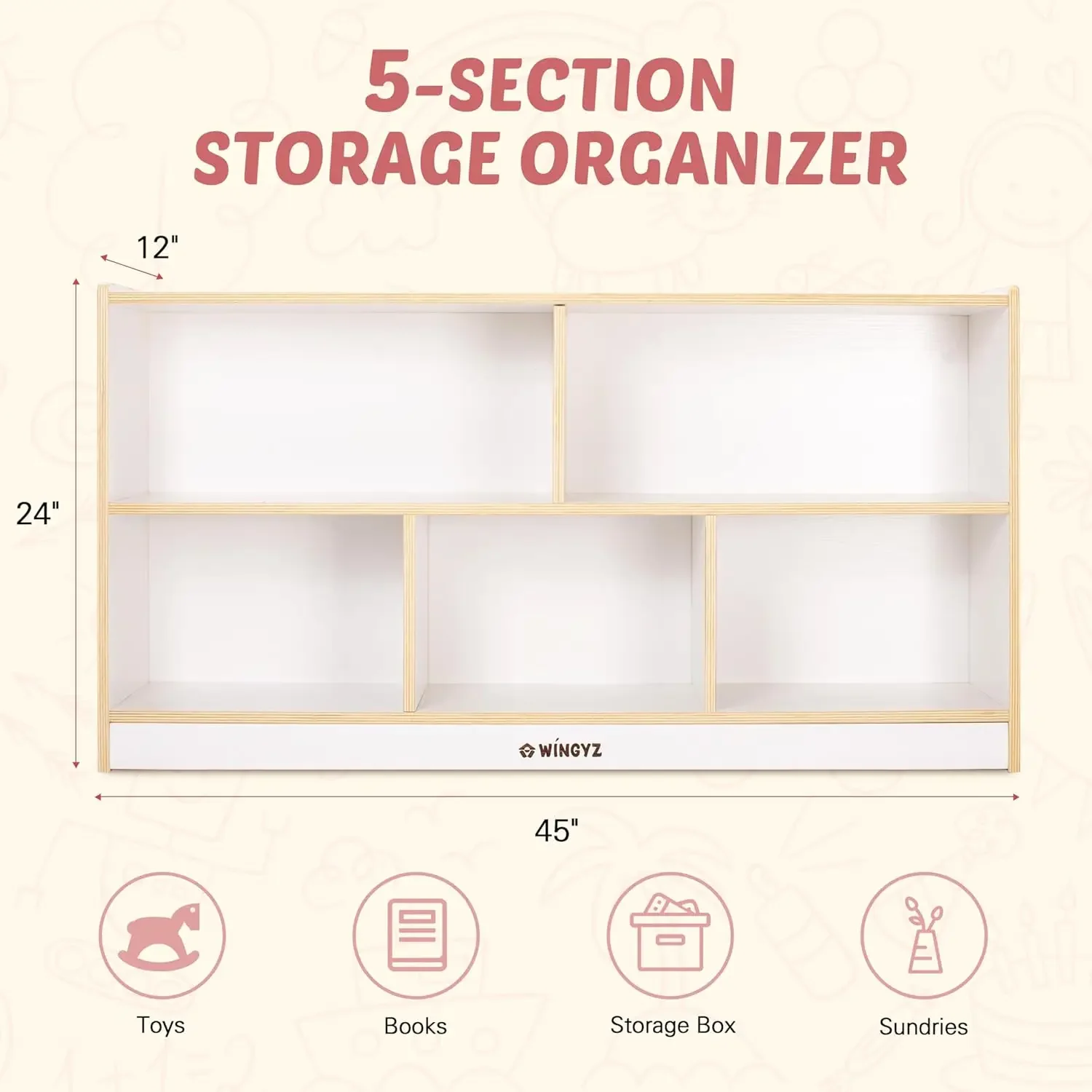 Organizer na zabawki dla dziec – Montessori Shelf Toy recenzja i cena