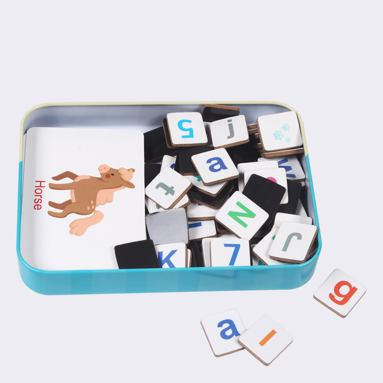 Drewniane puzzle fiszki gra li – Kids Education Words recenzja i cena