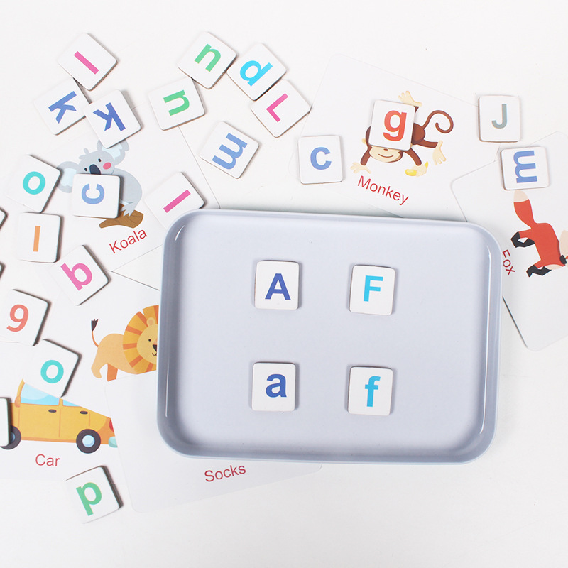 Drewniane puzzle fiszki gra li – Kids Education Words recenzja i cena